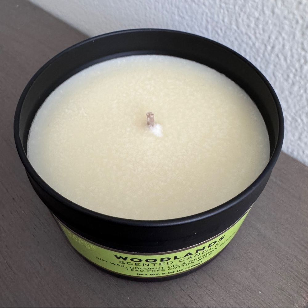 2 Pack - Trader Joe’s Woodlands Scented Candle - Black Tin - Limited - New - Picture 2 of 4